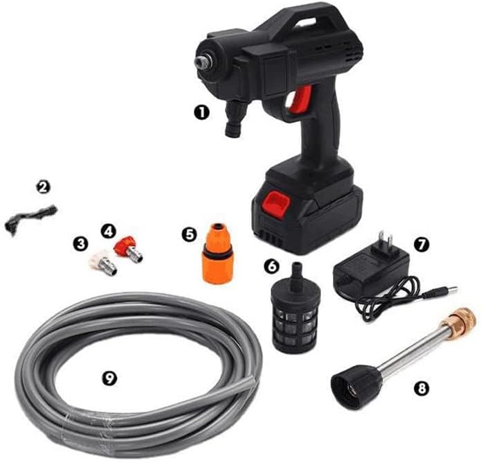 High Pressure Washer Gun With single Battery & premium Box