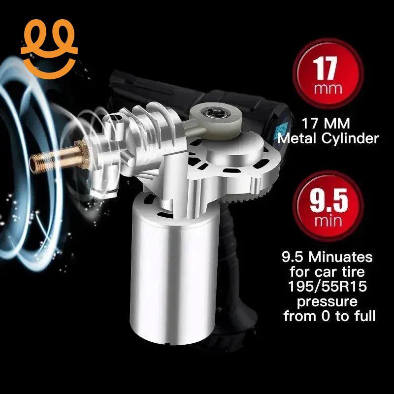 Car Mounted Inflation Pump Handheld Smart Home Car Motorcycle Portable Tire Inflation Pump Black Portable