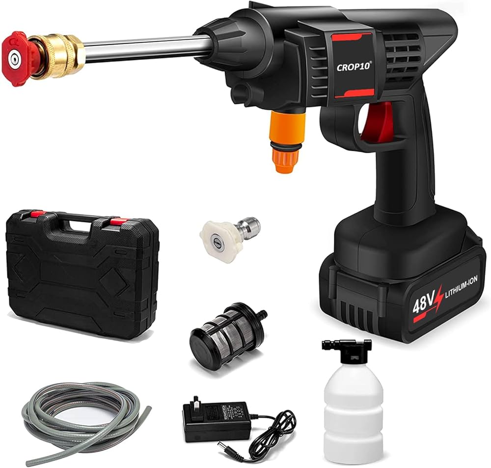 High Pressure Washer Gun With single Battery & premium Box